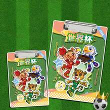FIFA 1pc World Cup Themed Clipboard, Personalized Document Folder, Creative Student Writing Pad - Random Style - Multicolor - View 1