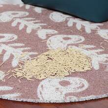 Alfombra para la caja de arena de gato, alfombra de PVC antideslizante para mascotas, atrapa el desorden y es fácil de limpiar - Naranja Coral - Ver 6