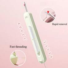 Ergonomic Threader For Seniors-Multi-Functional Handmade Sewing Tool With Round Handle, Available In White/Purple/Green-Perfect For Easy Threading And Unthreading - Random - View 6