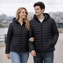 Waterproof Plush Puffer Jacket With Hood, Women's Winter Coat, Men's Puffer Jacket - Nhiều màu - Xem 2