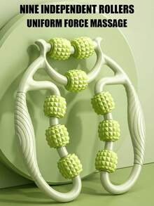 2件装瑜伽腿部按摩器 - 腿部滚轮、泡沫轴、肌肉按摩工具，用于腿部拉伸和放松，多功能按摩器 - 彩色 - 查看 2