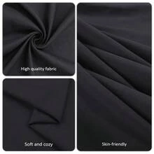 6-10-12 Pack Black Polyester Rectangle Tablecloth 60 X 102 Inch White Tablecloth For 6 Ft Rectangle Tables,Washable Fabric Table Covers Polyester Table Clothes For Wedding Parties Banque - 黑色 - 查看 5