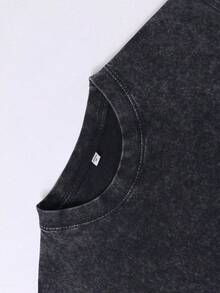 Disney Official Licensed Toy Story Unisex Acid Wash Sleeveless T-Shirt, Woody & Buzz Lightyear Graphic Tank Top, 230g Heavyweight Cotton Blend, Casual Vacation Top, Breathable Summer Wear - Black - View 3