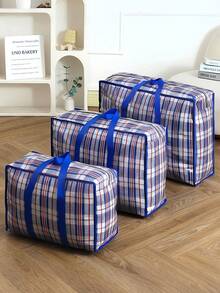 结实耐用的拉链式可折叠旅行包，大容量便携式行李袋，适用于搬家、旅行、收纳，也适合存放换季衣物、圣诞树、商务旅行和度假物品。 - 彩色 - 查看 8