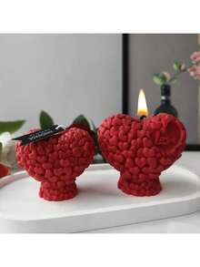 心形蜡烛 DIY 手工蜡香膏多功能硅胶模具 - 愛心 - 查看 2