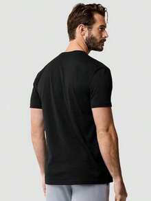 Camiseta de Algodón Puro de 180GSM con Estampado Divertido de Camionero, Tejido de Punto, Suave, Transpirable, Duradera, Fácil de Limpiar, Personalizada, Ideal para Uso Diario - Negro - Ver 6