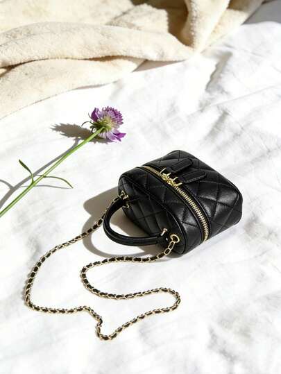 轻便迷你包，小巧女士手提包，链条包，绗缝包，托特包，水桶包 - 适合女孩、大学生和上班族女性，完美适用于办公室、校园、工作、通勤、户外活动、旅行和郊游。