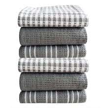 1 Set Of Soft, High-Absorbency Kitchen Dish Cloths - Large, Durable Waffle Weave Dishcloths, Offering Solid Color, Plaid And Striped Designs For Easy Cleaning And Drying - Ideal For Cooking, Baking And Tea Time - 45*65cm - View 10