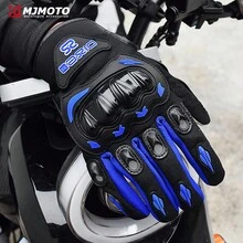 MJMOTO 夏季透气全指摩托车手套 防滑耐磨越野赛车手套 触屏摩托车手套 - A - 查看 3