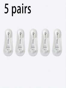 1/5 Pairs Women Lace Mesh Boat Socks, Breathable Invisible Socks With Non-Slip Silicone, Suitable For Daily Commute - Multicolor - View 8