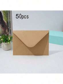 20/50个复古风格白色/黑色牛皮纸空白信封，大/中/迷你尺寸，适用于婚礼请柬、生日派对礼物、圣诞节庆祝活动 - 長方形 - 查看 20