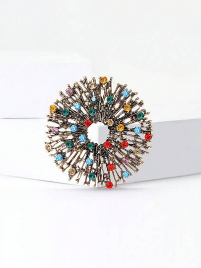 دبابيس إكليل الزهور المرصعة بالراين - دبابيس نباتية عصرية للنساء والجنسين للحفلات والمناسبات الكاجوال ، هدايا للأصدقاء ، شارات وديكورات