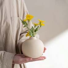 3 PiecesNordic Style Ceramic Vase Set | Wabi-Sabi Home Decor Dried Flower Vase | Multi-Color Creative Living Room Decoration | Modern Home Gift Set - Ceramic Vase Three-piece Set - View 9