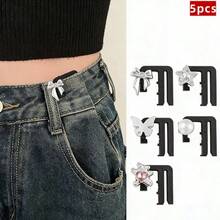 2/3/4/5/6/8pcs Fashion Denim Waist Cincher Buckles, No Sewing No Punching Quick Waist Adjustable Buckle, Suitable For Fixing Waistband Of Jeans, Shirt Cuffs, Multi-Purpose Decorative Clips, Various Styles, Fashionable And Elegant Waist Accessory - Style - View 27