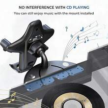 1个360度可调节磁吸手机支架，适用于家用健身器材、车载CD槽、多功能手机导航支架 - 彩色 - 查看 5