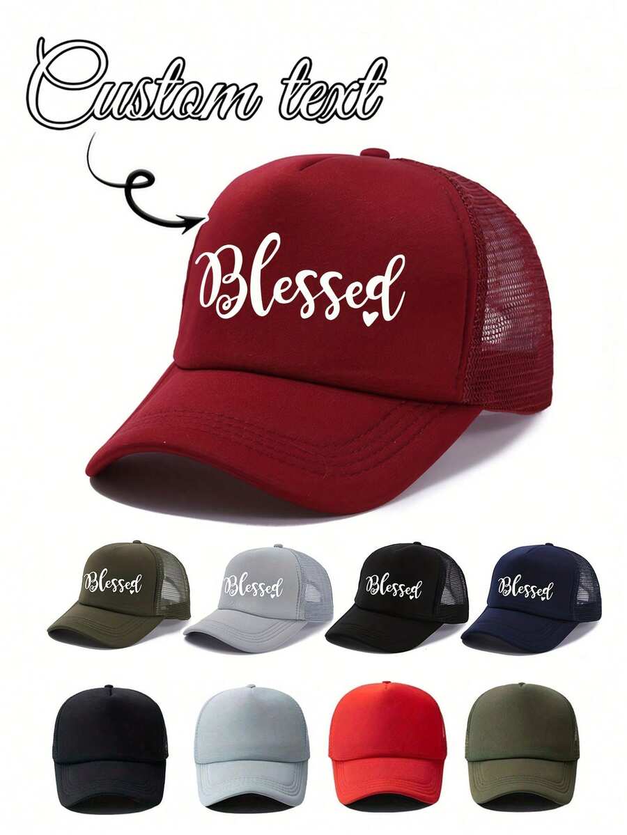 Mũ lưỡi trai lưới in chữ/logo tùy chỉnh, có thể điều chỉnh, thoáng khí, thích hợp làm quà tặng Ngày của Cha, quà tặng cho nữ, quà tặng lý tưởng cho nam, quà tặng cho bạn gái, gia đình, bạn bè, kỷ niệm, quà tặng cá nhân hóa cho nam/nữ. - Nhiều màu - Xem 1