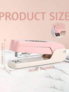 [Customized] Personalized 360-Degree Rotating Stapler, Teacher's Gift, Can Be Engraved With Name, Lightweight Manual Iron Construction, Easy Binding For Students And Office, One-Time Processing Of 25 Pages, Teacher's Day & Thanksgiving Gift - Multicolor - View 3