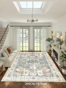 1pc Nordic Style Area Rug With Elegant Floral And Geometric Patterns, Suitable For Bedroom, Living Room Or Home Office Decor, Elegant Home Accessory | Rug, Living Room Carpet - Multicolor - View 36