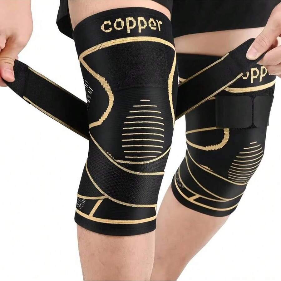 2026 New Compression Knee Sleeve: Breathable & Lightweight, Copper Ion Antibacterial, Suitable For Basketball, Cycling, Hiking And Other Sports, Relieves Pressure On Meniscus And Patella, Elastic Strap To Prevent Displacement. Daily Protection And Holiday Promotion. - Multicolor - View 1