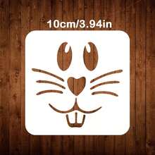 9 khuôn vẽ mặt thỏ dễ thương, khuôn thủ công DIY chủ đề Lễ Phục Sinh, khuôn cắt giấy hình thỏ có thể tái sử dụng, thích hợp cho sổ lưu niệm, trang trí tường nhà, trang trí nội thất và làm đồ thủ công mùa xuân. - Bộ - Xem 2