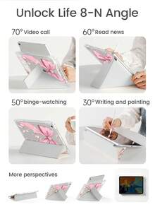 Ốp lưng hai mặt bằng acrylic trong suốt hình nơ hồng hoạt hình tinh tế và đáng yêu này có khả năng chống sốc và bền bỉ, phù hợp với iPad thế hệ thứ 7, 8 và 10 (10.2 inch). Sản phẩm có khe cắm bút tích hợp, hỗ trợ chức năng ngủ/thức và nhiều chế độ giá đỡ gập. Đây là một lựa chọn quà tặng lý tưởng. - Nhiều màu - Xem 6