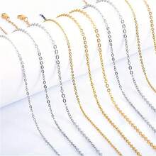 10pcs/20pcs/50pcs/100pcs 18K Gold Plated Stainless Steel High Quality O-Ring Chain With Lobster Clasp Extension Chain, DIY Necklace Making Supplies - Necklace - View 6