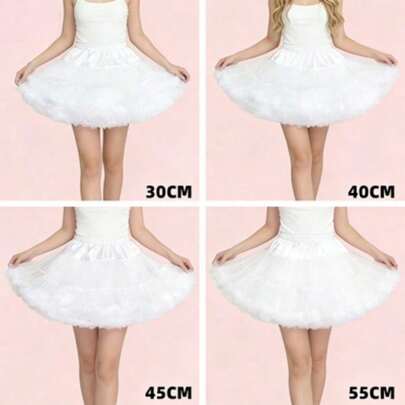Women's Tulle Petticoat Skirt, Lolita Underskirt, Ballet Tutu Skirt, Cosplay Skirt