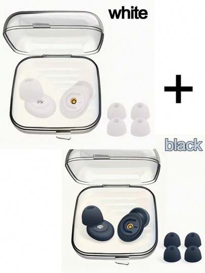 زوجان من سدادات الأذن القابلة لإعادة الاستخدام بألوان متنوعة، 3 أحجام من أطراف الأذن البديلة، مريحة وقوية وقابلة للحمل مع علبة تخزين، مناسبة للحفلات والنوم والدراسة المركزة والسفر، هدية مثالية لعيد الميلاد أو