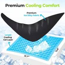 Cooling Gel Wheelchair Seat Cushion For Sciatica, Back, Pressure Sore And Ulcer Pain Relief, Breathable Memory Foam Chair Cushion With Waterproof Silk Fabric, Removable Strap, AntiSlip Cover - B0D8136N68 - View 3