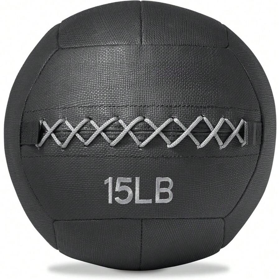 Wall Ball - Soft Shell Weighted Medicine Ball With Non-Slip Grip - 15 LB - View 1