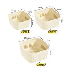 Plastic Colander-Colander For Kitchen With Drip Bowl, Plastic Strainer For Fruit, Berry, Vegetable And Pasta, Dishwasher - M - View 2
