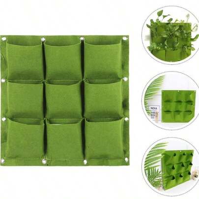 2 Pieces, 18 Pocket Vertical Garden Planting Bag - Lightweight Wall Mounted Planting Bag, Suitable For Indoor And Outdoor Use, Space Saving, Modern Hanging Flower Racks On Balconies And Courtyards, Versatile Vegetable And Herb Planting Artifact