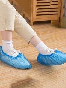 100pcs/Pack (50 Pairs) Disposable Non-Slip Shoe Covers - 15.7 Inches (Approx. 39.1 Cm) Sanitary Waterproof Foot Sleeves, Indoor Shoe Covers, Suitable For US Men's Size 11 And US Women's Size 13 - Multicolor - View 2