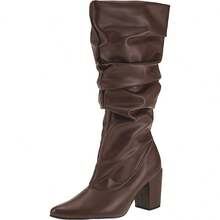 Women's Mid-Calf Boot With Chunky Heel, Comfortable, Official Model - Earth - View 1