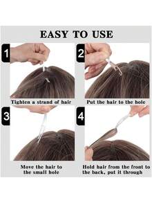 6件套编发锁扣工具，Sister Lock编发固定工具，8种编发造型工具，Sister Lock编发钩针套装，假发和接发必备工具 - 銀色 - 查看 4