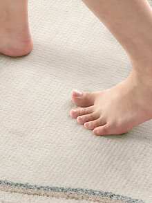 DAJIANG 1 件装米色不对称波浪边羊毛地毯，适用于浴室、厨房、户外、室内、走廊、卧室、客厅、床边，可机洗，易于清洁，底部防滑，适合卧室装饰、浴室装饰、房间装饰、户外装饰 - 彩色 - 查看 11