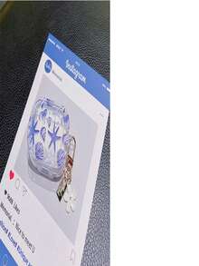 适用于 4/3 Pro 第二代/第一代的保护壳，可爱花朵图案设计，配有花朵钥匙扣，柔软 TPU 材质，防震保护，附赠清洁套装，适用于 1/2 Pro 3/Pro 2 - 白色、蓝色、粉色 - 彩色 - 查看 14