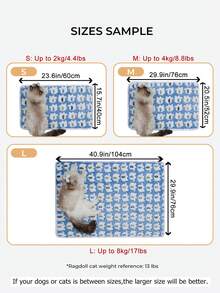 3pcs Pet Blanket, Super Soft & Fluffy High-Quality Cute Elephant Pattern Pet Blanket, Flannel Dog/Cat Mat Pad - Mixed 3 Colors, Size M (52x76cm) - View 3