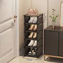 Multi-Tier Shoe Rack, Space-Saving Corner Shelf, Stackable, Adjustable Shelves - Multicolor - View 12