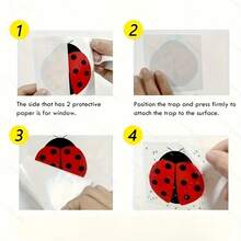 1/10/30/50个瓢虫造型粘蝇纸，强力粘胶，无需电源，使用方便，适用于室内厨房、窗户、阳台等场所，有效捕捉苍蝇、蚊子和飞蛾，保持家居清洁，可爱装饰造型融入空间，是春夏必备的害虫防治方案。 - A - 查看 7