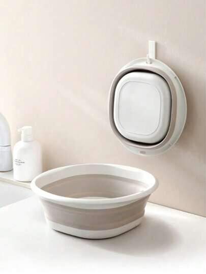 3pcs/1pc Portable Foldable Wash Basin, Vegetable Basin, Foot Basin. Easy To Clean, Lightweight And Collapsible. Suitable For Home, Dorm And Outdoor Camping. Can Be Used As Camping Sink, Laundry Basin, Water Bucket, Water Container, Fruit & Vegetable Wash Basin, Cleaning Supplies. Thick Plastic Foldable Foot Basin, Back To School Essential. Foldable Basin, Foldable Basin Set. Bathroom Home Decor, Autumn Decor