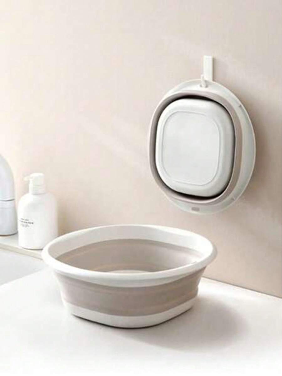 3pcs/1pc Portable Foldable Wash Basin, Vegetable Basin, Foot Basin. Easy To Clean, Lightweight And Collapsible. Suitable For Home, Dorm And Outdoor Camping. Can Be Used As Camping Sink, Laundry Basin, Water Bucket, Water Container, Fruit & Vegetable Wash Basin, Cleaning Supplies. Thick Plastic Foldable Foot Basin, Back To School Essential. Foldable Basin, Foldable Basin Set. Bathroom Home Decor, Autumn Decor
