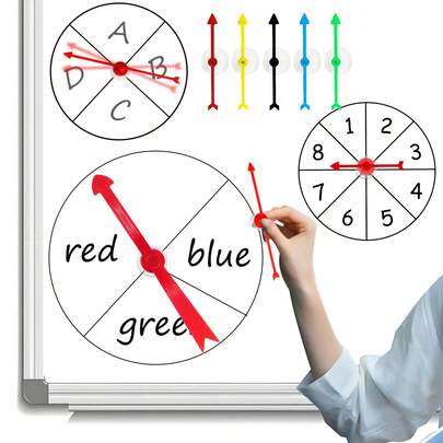 hoojojo Puntero giratorio con ventosa | Accesorios para rueda de premios DIY | Ayudas didácticas interactivas para el aula para estudiantes | Artículos de recompensa para sorteos aleatorios y juegos de fiesta multijugador