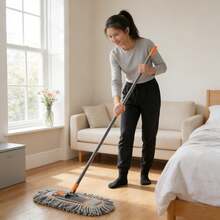 Cleaning Supplies Microfiber Dust Mop For Hardwood Floor Cleaning, Dry Wet Floor Duster & Baseboard Cleaner, Household Mop For Kitchen Bathroom - mặc định - Xem 4