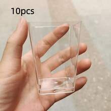 Transparent Mousse Cup, Frost-Proof, Shatter-Resistant, Anti-Slip Design, Elegant Transparent Party Cup. Suitable For Cocktails, Desserts, Cold Drinks, Weddings, Birthdays, Gourmet Food, Home And Travel - A - View 9