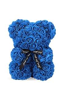 1 chú gấu bông hoa hồng 25cm, gấu bông hoa hồng dễ thương lãng mạn, món quà hoàn hảo cho sinh nhật, kỷ niệm, Ngày của Mẹ, được làm từ hoa hồng xốp nhân tạo. - Nhiều màu - Xem 20