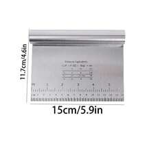 1/2pcs Stainless Steel Dough Scraper, Cake Slicer, Pastry Cutter, Baking Tool, Kitchen Gadget, Cooking Accessory - Silver - View 10