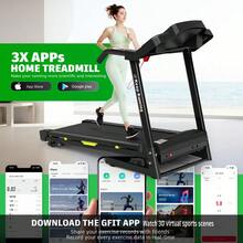 Foldable Treadmill With Incline Folding Treadmill For Home Electric Treadmill Workout Running Machine Handrail Controls Speed Pulse Monitor APP - 黑色 + 不鏽鋼1 - 查看 3