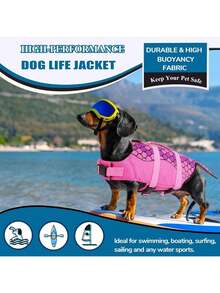 Shark Mermaid Pet Life Jacket, Dog Swimming Clothes, Dog Summer Swimwear - Multicolor - View 7