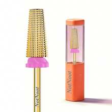 NotNoot Nail Drill Bits, 3-In-1 Tungsten Carbide 3/32'' Professional Bit, Anti-Clogging Cut Design, E-File, Removes Acrylic Hard & Soft Gel - Gold - View 7